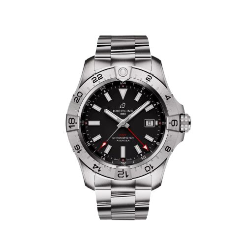 Breitling Avenger Automatic GMT 44 Stainless Steel Black Bracelet