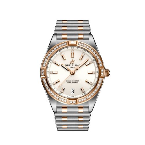 Breitling Chronomat 32 Stainless Steel Red Gold - Diamond White Rouleaux