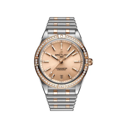 Breitling Chronomat Automatic 36 Stainless Steel Red Gold - Diamond Copper Rouleaux