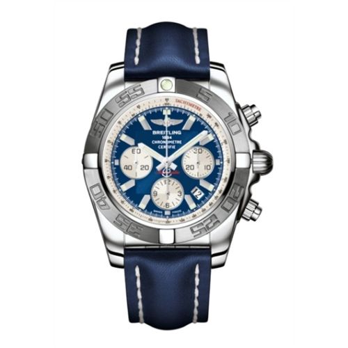 Breitling Chronomat 44 Stainless Steel Blue Calf