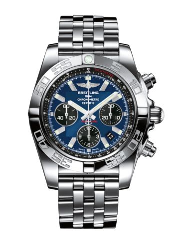 Breitling Chronomat 44 Stainless Steel Blackeye Blue Bracelet
