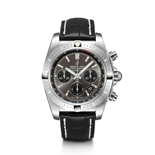 Breitling Chronomat B01 Chronograph 44 Stainless Steel Blackeye Grey Croco Pin
