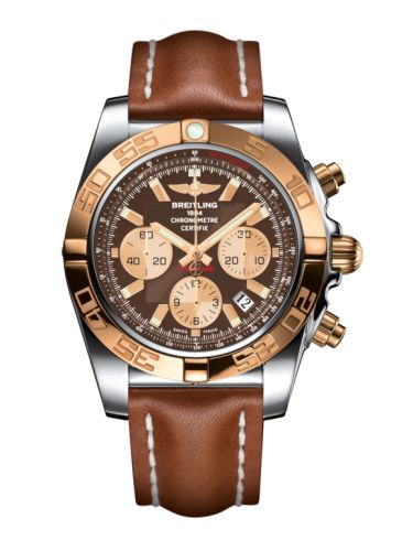 Breitling Chronomat 44 Stainless Steel Rose Gold Metallica Brown Calf