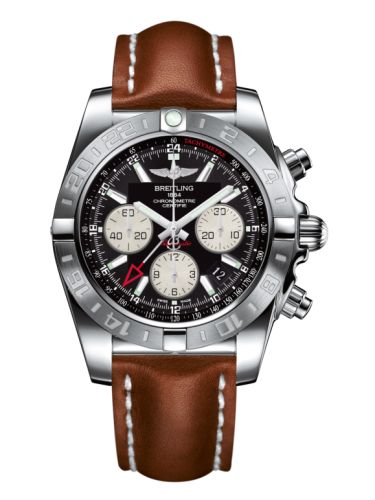 Breitling Chronomat 44 GMT Stainless Steel Onyx Black Calf