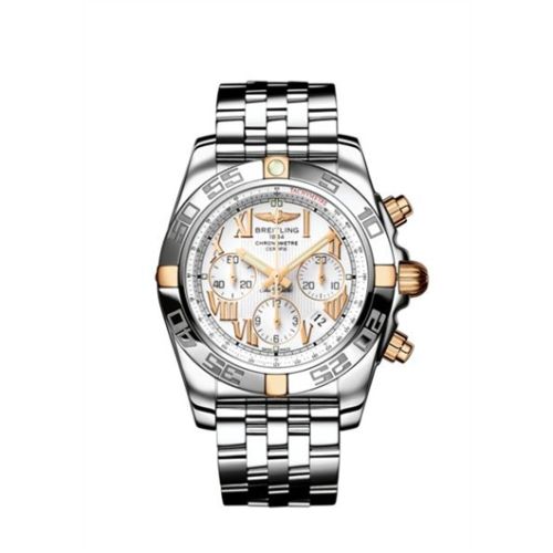 Breitling Chronomat 44 Stainless Steel Rose Gold White - Roman
