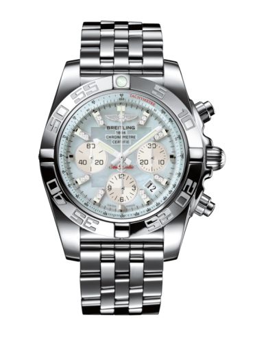 Breitling Chronomat 44 Stainless Steel Gray Pearl Diamond Bracelet