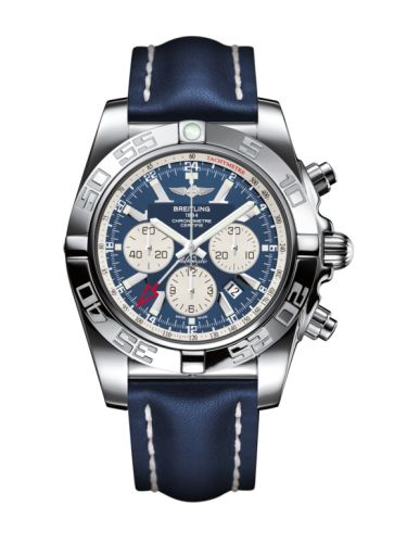 Breitling Chronomat 47 GMT Stainless Steel Metallica Blue Calf