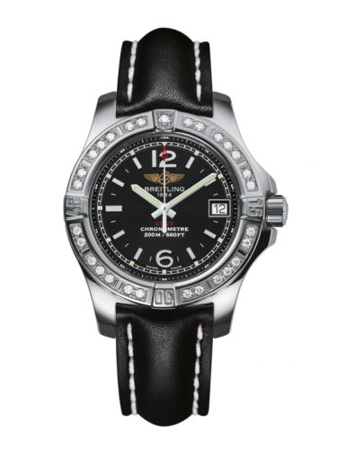 Breitling Colt Lady Diamond Volcano Black Calf Pin
