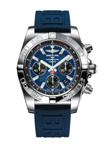 Breitling Chronomat 44 Stainless Steel Blackeye Blue Rubber
