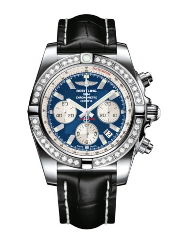Breitling Chronomat 44 Stainless Steel Diamond Metallica Blue Croco