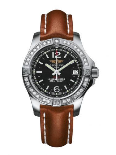Breitling Colt Lady Diamond Volcano Black Calf Pin
