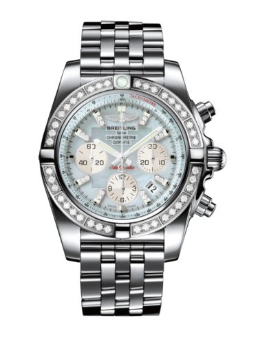 Breitling Chronomat 44 Stainless Steel Diamond Gray Pearl Diamond Bracelet