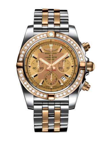 Breitling Chronomat 44 Stainless Steel Rose Gold Golden Sun Diamond Bracelet