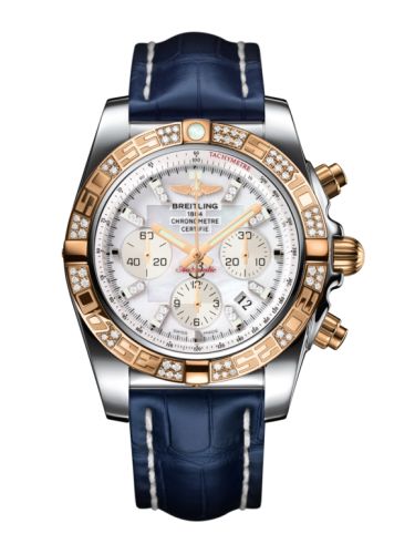 Breitling Chronomat 44 Stainless Steel Rose Gold Diamond Pearl Diamond Croco