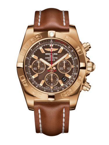 Breitling Chronomat 44 Rose Gold Metallica Brown Calf