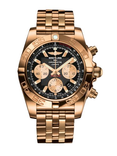 Breitling Chronomat 44 Rose Gold Onyx Black Bracelet