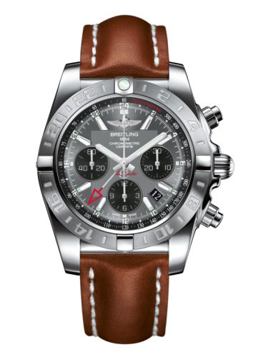 Breitling Chronomat 44 GMT Stainless Steel Blackeye Grey Calf