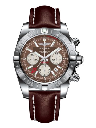 Breitling Chronomat 44 GMT Stainless Steel Metallica Brown Calf