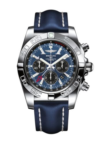Breitling Chronomat 47 GMT Stainless Steel Blackeye Blue Calf