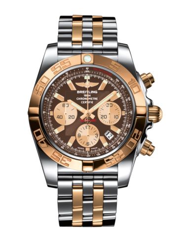 Breitling Chronomat 44 Stainless Steel Rose Gold Metallica Brown Bracelet