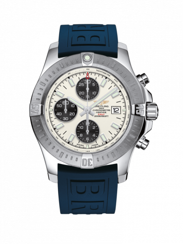 Breitling Colt Chronograph Automatic Stainless Steel Stratus Silver Rubber Pin