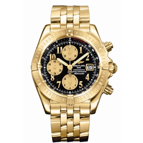 Breitling Chronomat Evolution Yellow Gold Black