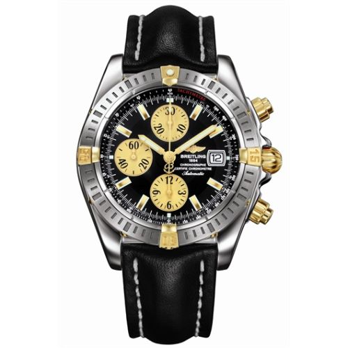 Breitling Chronomat Evolution Stainless Steel Yellow Gold Black