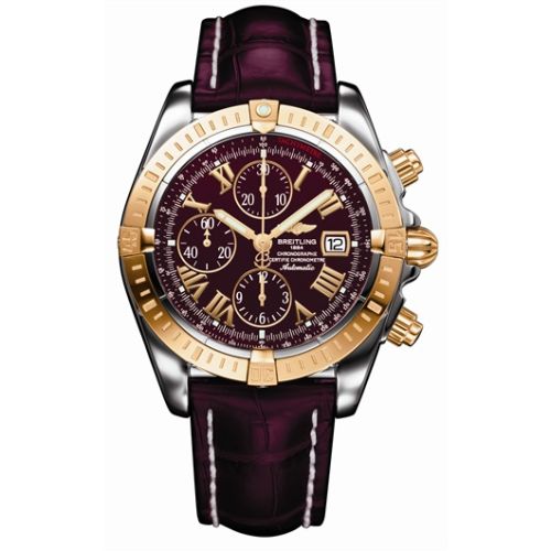 Breitling Chronomat Evolution Stainless Steel Yellow Gold Black - Roman