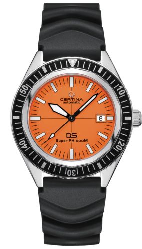 Certina DS Super PH500M Stainless Steel Orange Rubber