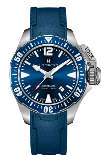 Hamilton Frogman Auto 42 Stainless Steel Blue Rubber