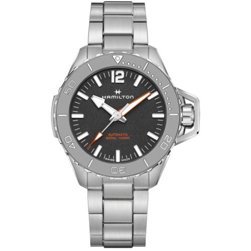 Hamilton Frogman Auto 46 Stainless Steel Black Bracelet