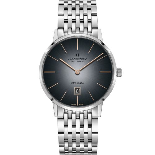 Hamilton Intra-Matic 42 Stainless Steel Grey Bracelet