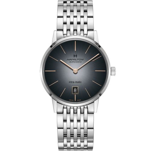 Hamilton Intra-Matic 38 Stainless Steel Grey Bracelet