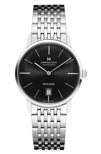 Hamilton Intra-Matic 38 Stainless Steel Black Bracelet