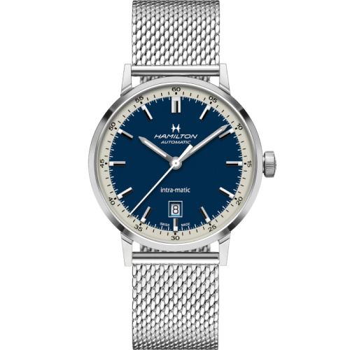 Hamilton Intra-Matic 40 Stainless Steel Blue Mesh