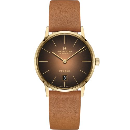 Hamilton Intra-Matic 38 Yellow Gold Brown