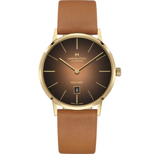 Hamilton Intra-Matic 42 Yellow Gold Brown
