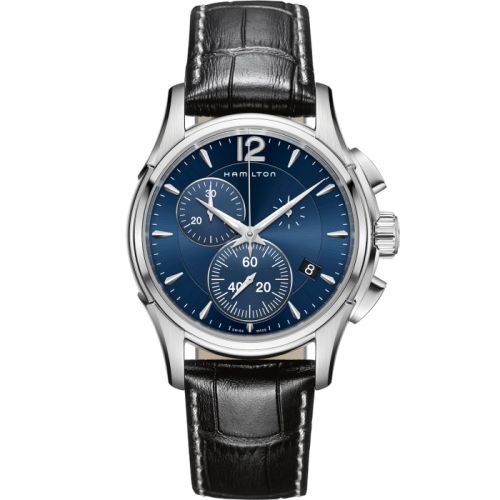 Hamilton Jazzmaster Chrono Quartz 42 Stainless Steel Blue