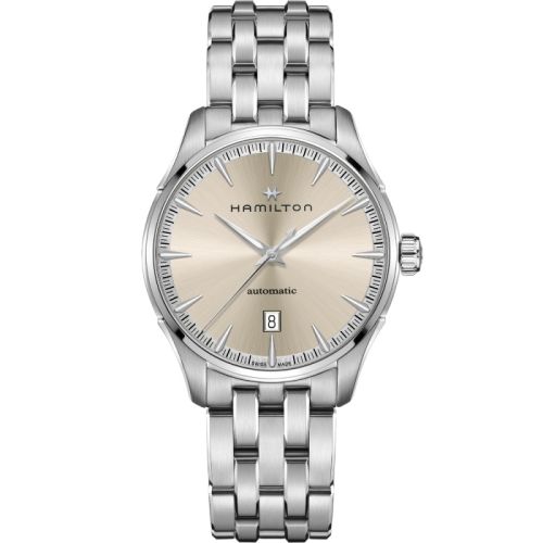 Hamilton Jazzmaster Auto 40 Stainless Steel Beige Bracelet