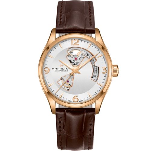 Hamilton Jazzmaster Open Heart 42 Rose Gold Silver