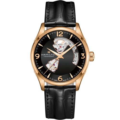 Hamilton Jazzmaster Open Heart 42 Rose Gold Black