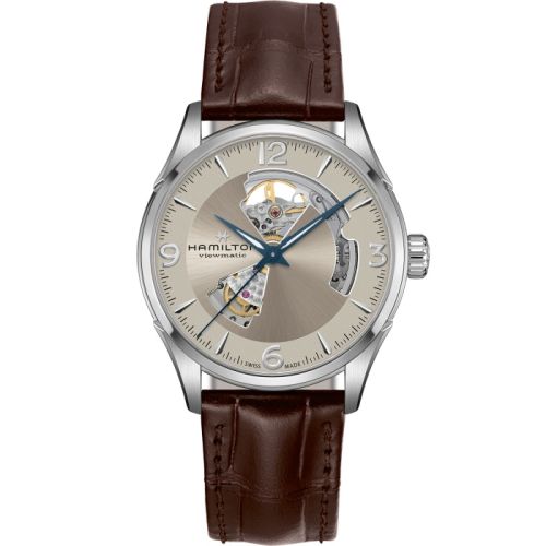 Hamilton Jazzmaster Open Heart 42 Stainless Steel Salmon