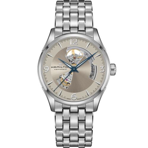 Hamilton Jazzmaster Open Heart 42 Stainless Steel Salmon Bracelet