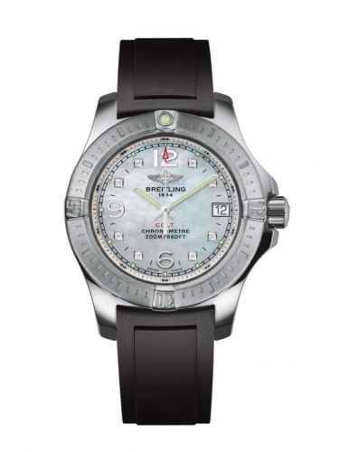 Breitling Colt Lady Pearl Diamond Rubber Pin