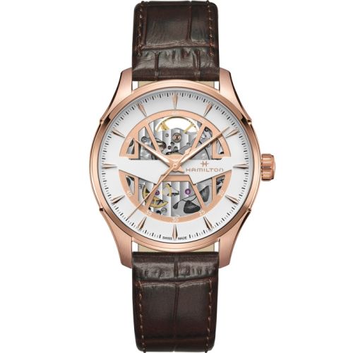 Hamilton Jazzmaster Skeleton Auto 40 Rose Gold Silver