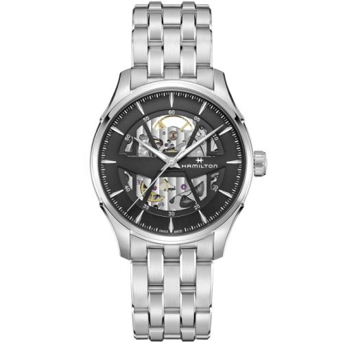 Hamilton Jazzmaster Skeleton Auto 40 Stainless Steel Black Bracelet
