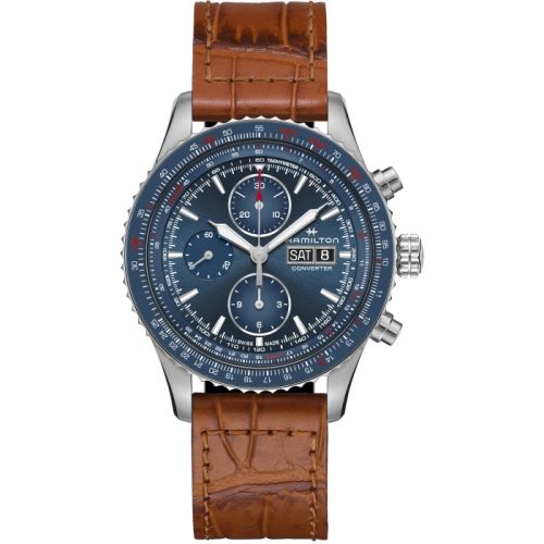 Hamilton Khaki Aviation Converter Auto Chrono Stainless Steel Blue