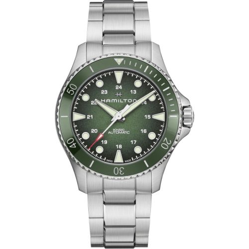 Hamilton Khaki Navy Scuba Auto 43 Stainless Steel Green - Gradient Bracelet