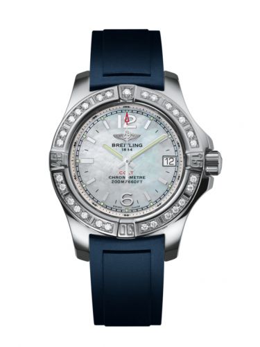 Breitling Colt Lady Diamond Pearl Rubber Pin