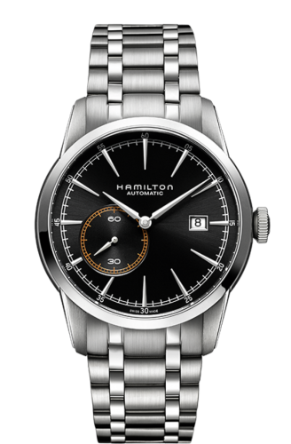 Hamilton Railroad 42 Small Second Auto Stainless Steel Black Bracelet